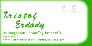 kristof erdody business card